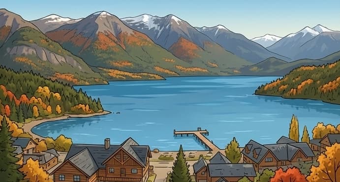 Vista del Lago Lácar desde San Martín de los Andes