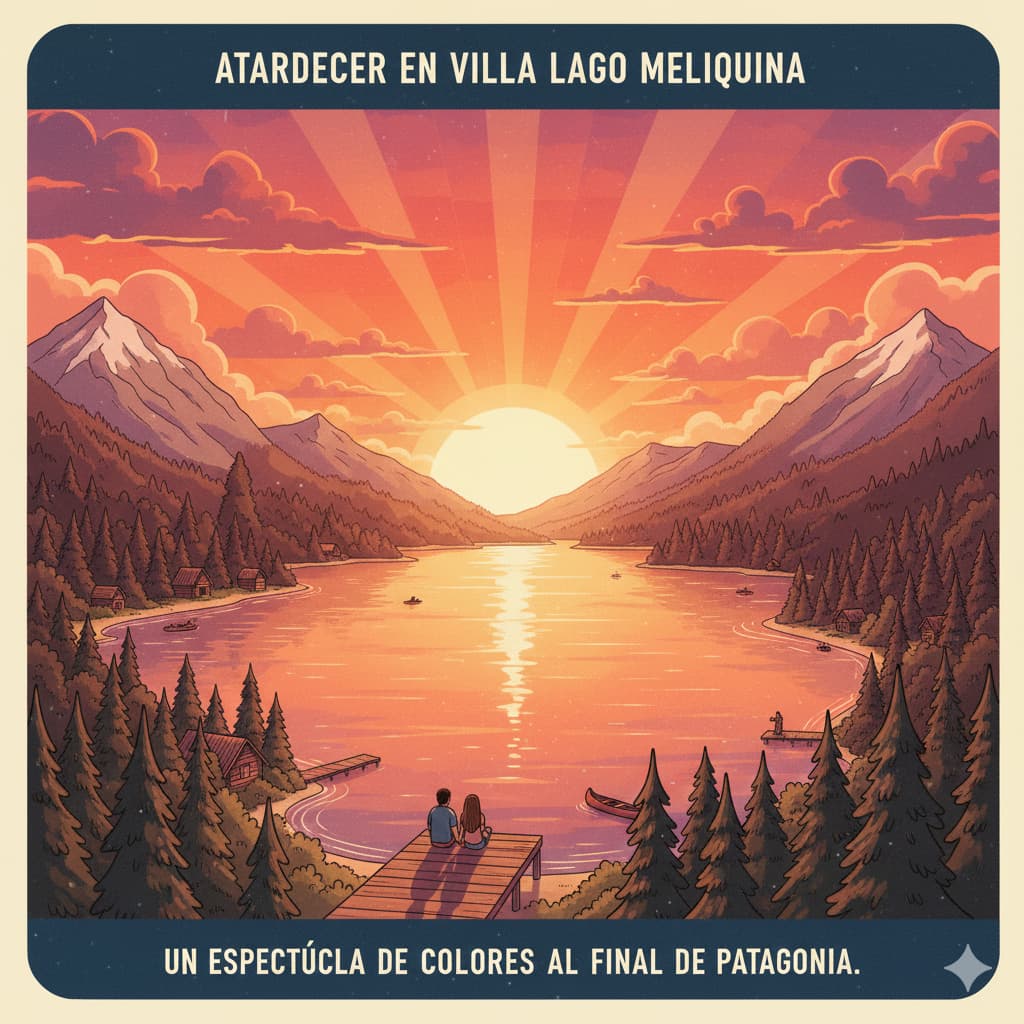 Atardecer en Villa Lago Meliquina