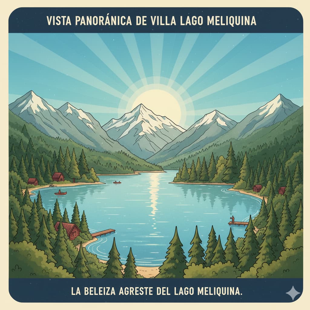 Vista panorámica de Villa Lago Meliquina