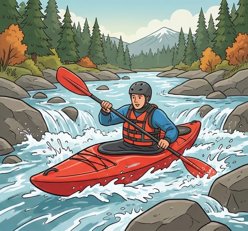 Kayak en el Río Meliquina