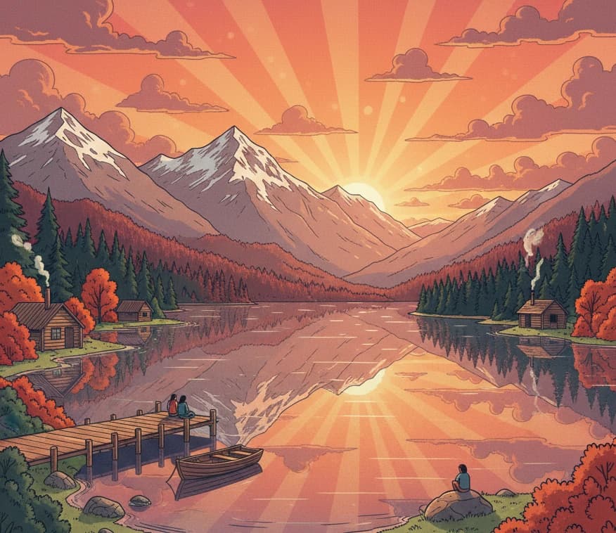 Vista panorámica del Lago Espejo