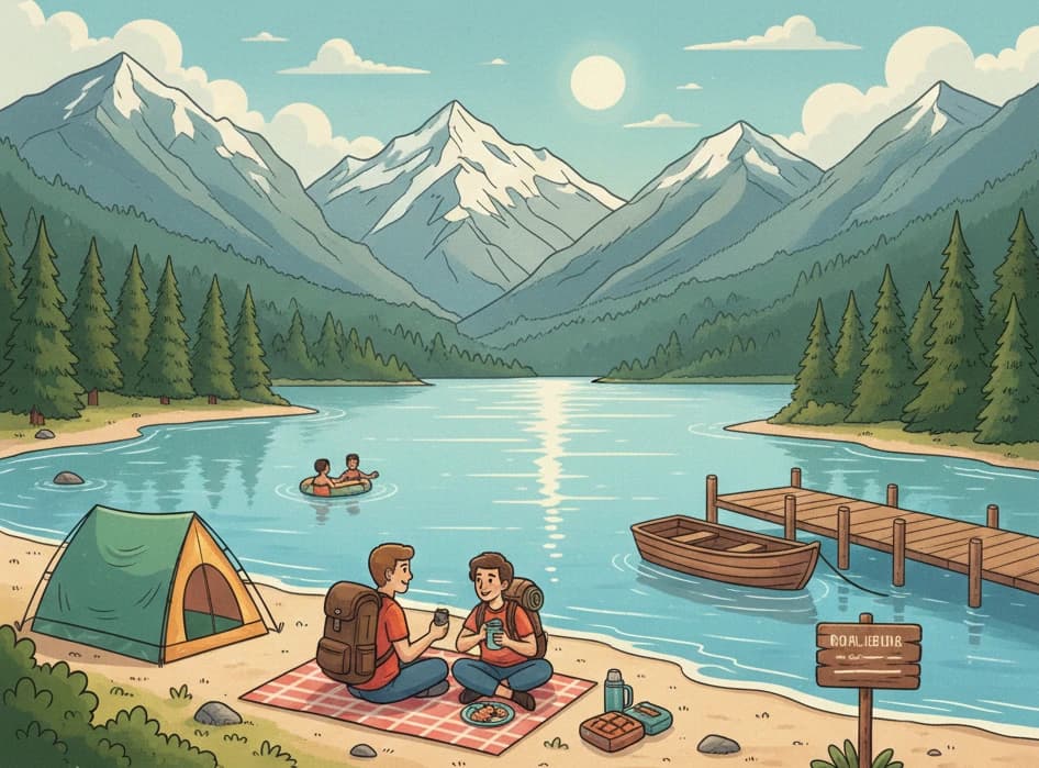 Lago Meliquina en otoño